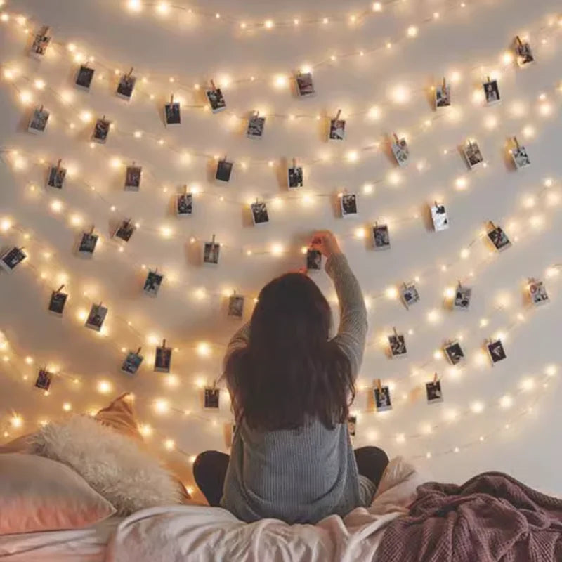 LuzesLED com controle remoto a bateria e fio de cobre para decoração de Natal, casamentos e festas. Ideal para decoração de casa.